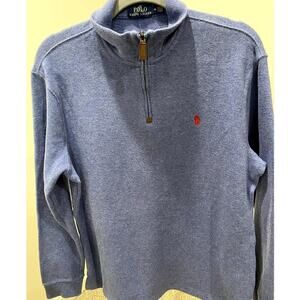 ✨HOST PICK✨Polo Ralph Lauren Blue Half Zip Sweater - Size M (EUC)